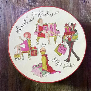 Christmas Wishes |  Set of 4 salad plates